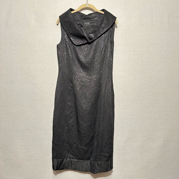 Tahari Shawl Collar Sheath Dress - size 8 - Picture 1 of 5
